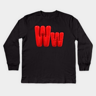 Capital & Simple "W" Letter My Favorite Kids Long Sleeve T-Shirt